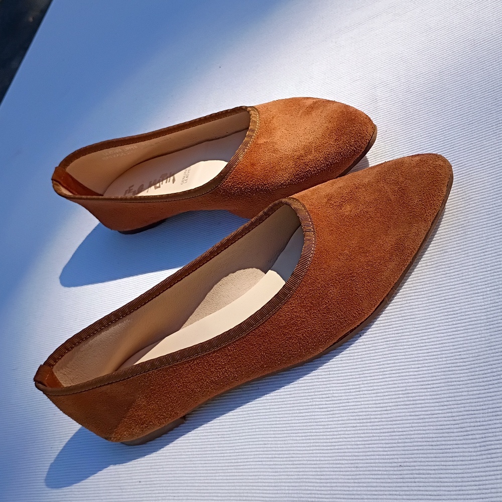 Italian Made Brown Suede Women's Flats